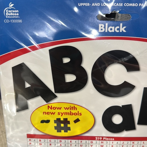 Carson Dellosa Prepunched Black Upper- and Lowercase Combo Pack - Picture 3 of 6